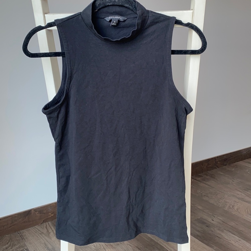 Banana Republic black turtle neck tank top